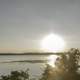 Bright Sunburst  over the Lake in Madison