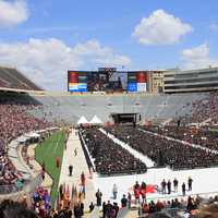 Full view of gradduation in Madison, Wisconsin