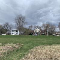 Houses and clouds at Cherokee Park