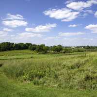 Landscape from the Hill with sky and clouds