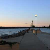 Lights on the Pier in Madison, Wisconsin