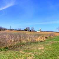 Barns and fields in Madison, Wisconsin