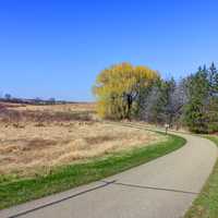 Curvy Biking Path in Madison, Wisconsin