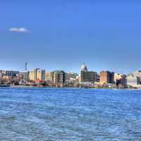 Painterly Madison Skyline in Madison, Wisconsin