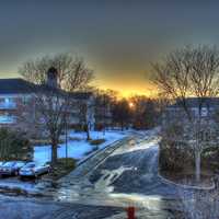 A winter sunset in Madison, Wisconsin