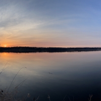 Panoramic view of sunset at Cherokee Marsh