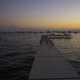 Seagulls on the Pier during Sunrise on Lake Mendota