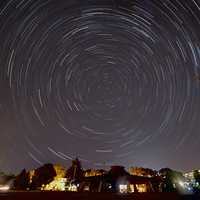 Star trails over Rennobaum park