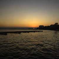 Sunrise over Lake Mendota and the Terrace