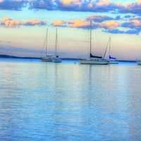 Boats on the Horizon in Madison, Wisconsin