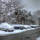 Cars in the snow in Madison, Wisconsin