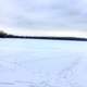 Frozen lake in Madison, Wisconsin