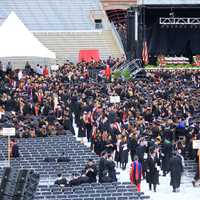 Graduates getting into seats in Madison, Wisconsin