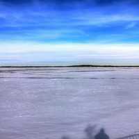 Ice over the lake in Madison, Wisconsin