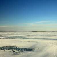 Icy lake in Madison, Wisconsin