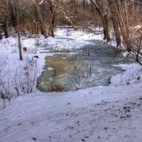 Icy Pond in Madison, Wisconsin