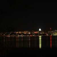 Madison Skyline at Night in Madison, Wisconsin