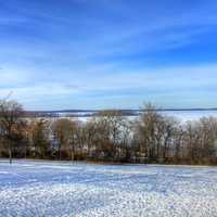 Snow filled Landscape in Madison, Wisconsin
