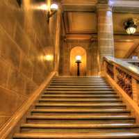 Stairs at the Capitol building in Madison, Wisconsin