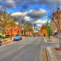 View up Langdon St. in Madison, Wisconsin