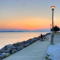 Watch the sunset in Madison, Wisconsin