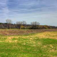 Blue sky and fields on the Military Ridge State Trail