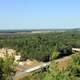 View of the highway and surroundings at Mill Bluff State Park, Wisconsin