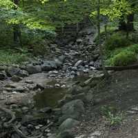 Rocks and creek on seven bridges trail