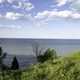 View of the landscape on lake Michigan