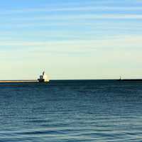 Lake and Lighthouse in Milwaukee, Wisconsin