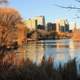 Pond by Lake Michigan in Milwaukee, Wisconsin