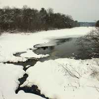 Winter Landscape at Mirror Lake State Park, Wisconsin