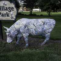 Do not touch this cow at New Glarus Community Park