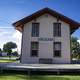 Trailhead building of Sugar River State Trail in New Glarus