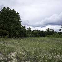 Clouds over the sandy landscape at Newport State Park, Wisconsin