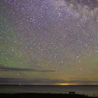 Stars above Lake Michigan