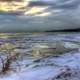 Ice in the lake at Newport State Park, Wisconsin