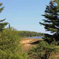 Landscape and inlet at Newport State Park, Wisconsin