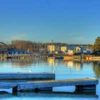 Looking at the Harbor at Kewaunee, Wisconsin