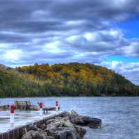 Looking out into the lake at Egg Harbor, Wisconsin