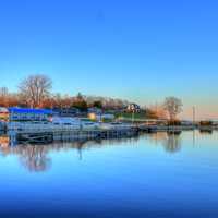 Harbor at Dusk at Algoma, Wisconsin