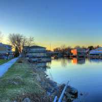 Houses in the Harbor in Algoma, Wisconsin