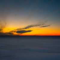 Dusk Landscape and seascape over Lake Michigan, Wisconsin Free Stock Photo