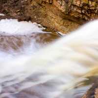 Swirling Water of Waterfalls at Fonferek Falls, Wisconsin Free Stock Photo
