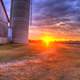 Landscape and sunset behind the barn at Fonferek's Glen, Wisconsin Free Stock Photo