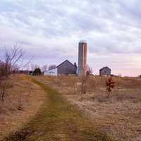 Landscape with Farm and Silo in the distance at Fonferek Glen, Wisconsin Free Stock Photo
