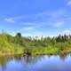 Looking across the Peshtigo River, Wisconsin