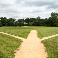 Baseball Diamond under the clouds