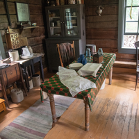 Dining room table in Finnish house