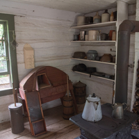 Furnace, pots and tea kettles at Old World Wisconsin